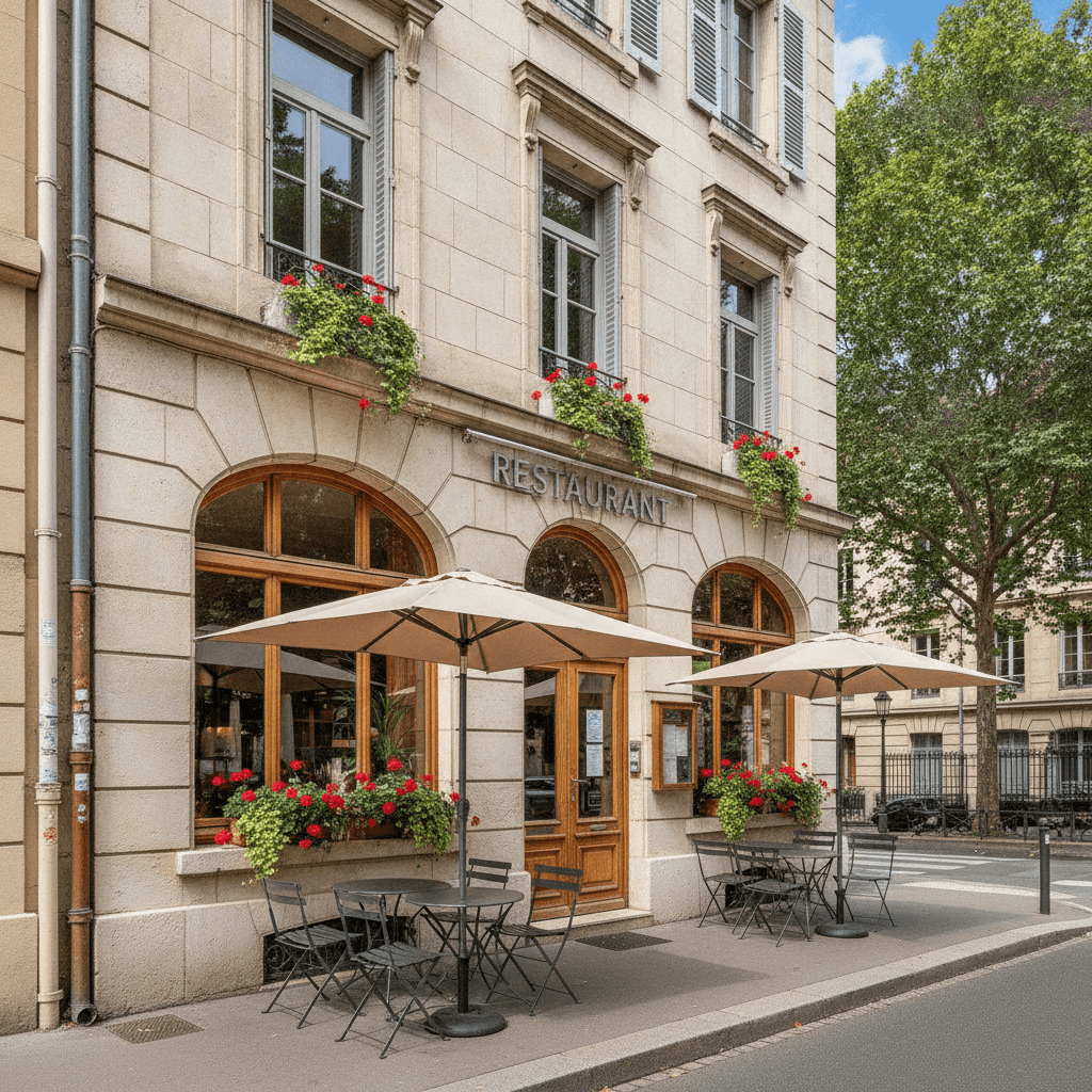 Restaurant 108m² à Lyon : terrasse - licence IV