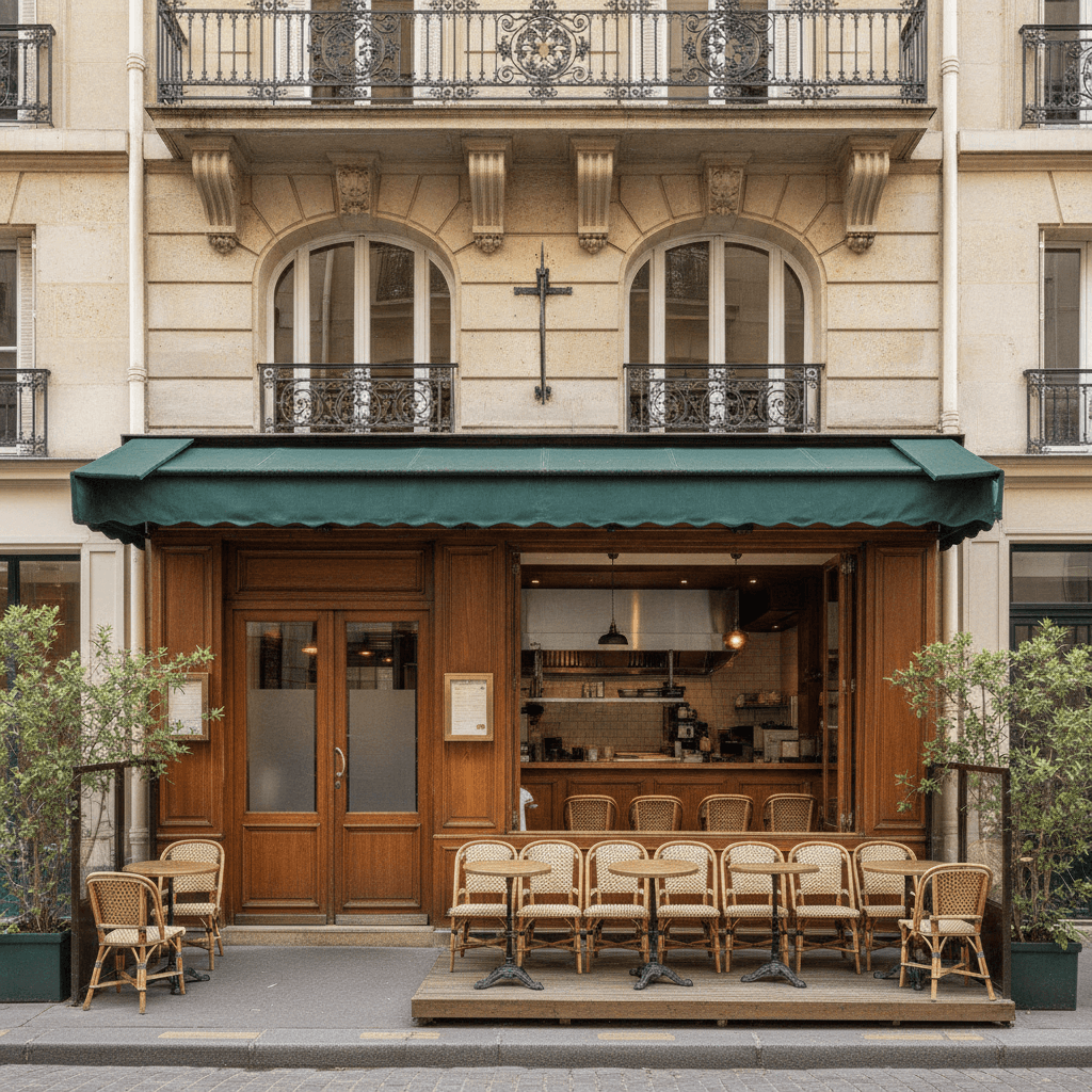 Restaurant 46 couverts à Paris : extraction - cuisine équipée