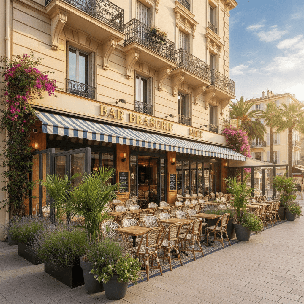 Bar-brasserie 566m² à Nice : terrasse - licence IV