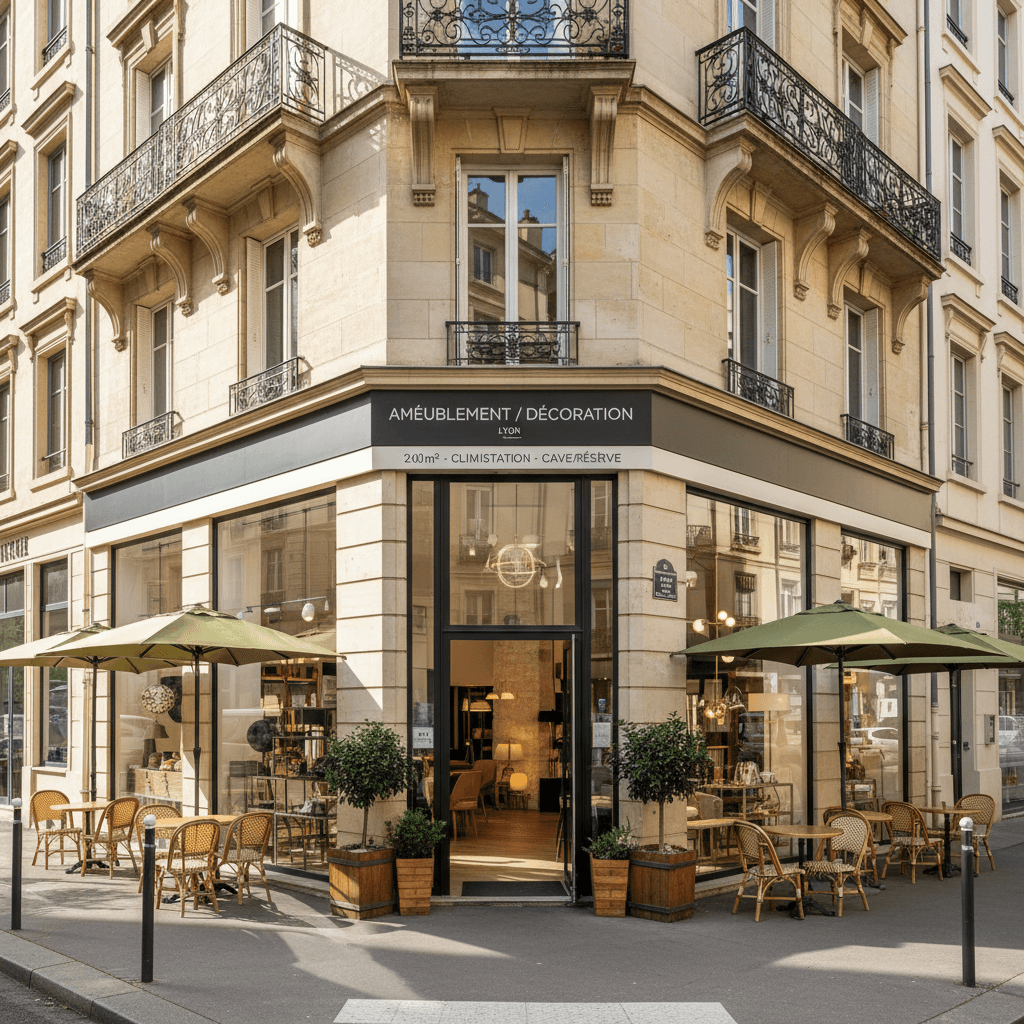 Ameublement / Décoration 210m² à Lyon : climatisation - cave/réserve