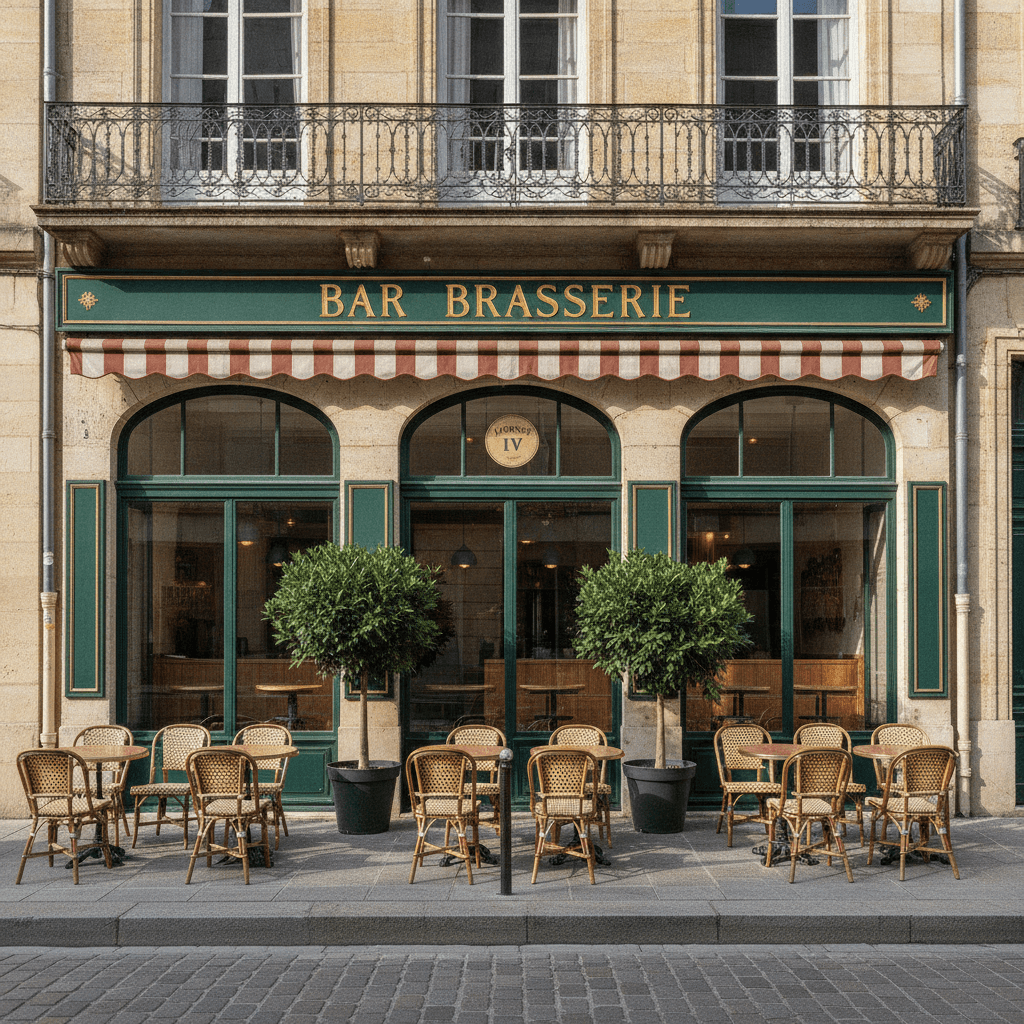 Bar-brasserie à Bordeaux : terrasse - licence IV
