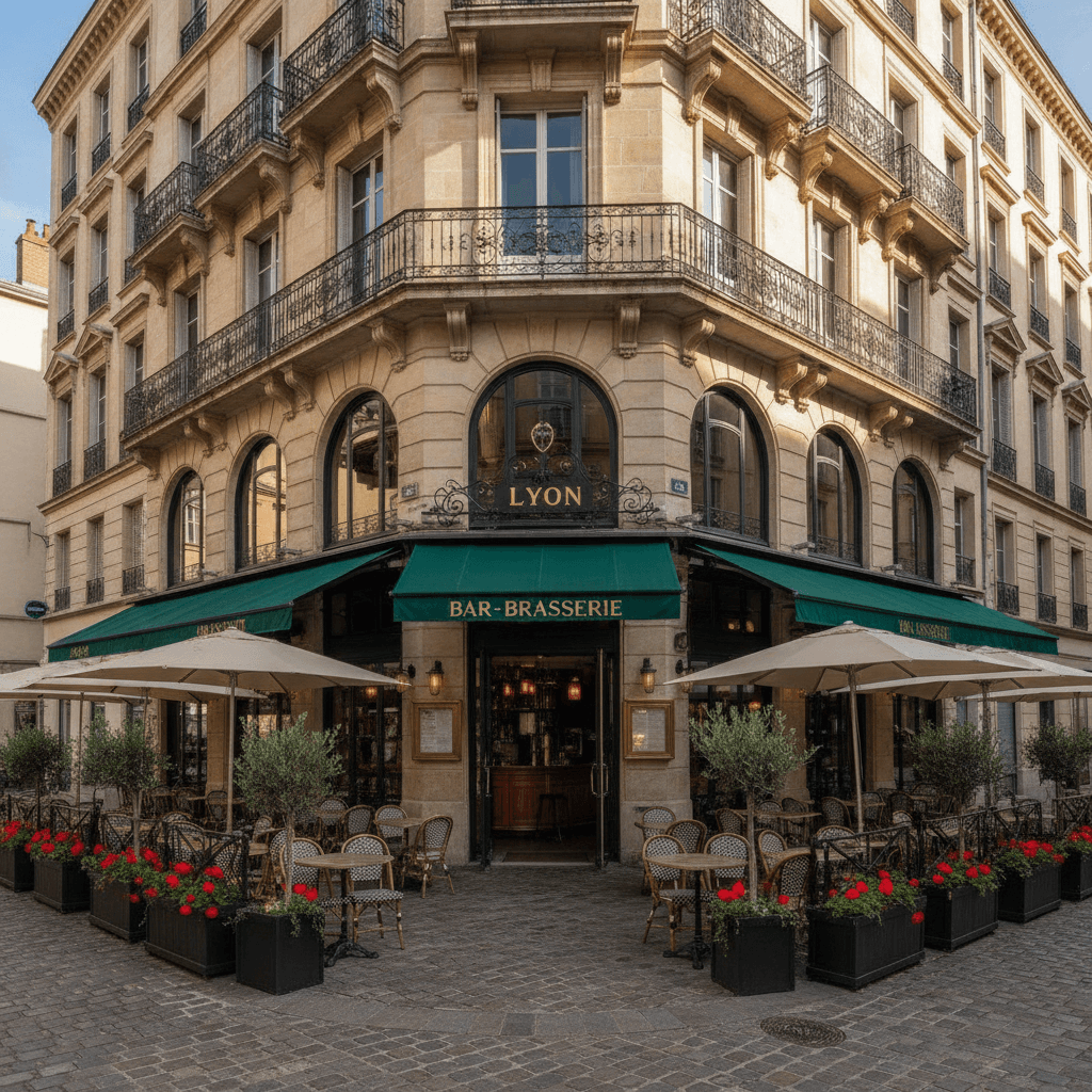 Bar-brasserie 115m² à Lyon : terrasse - licence IV