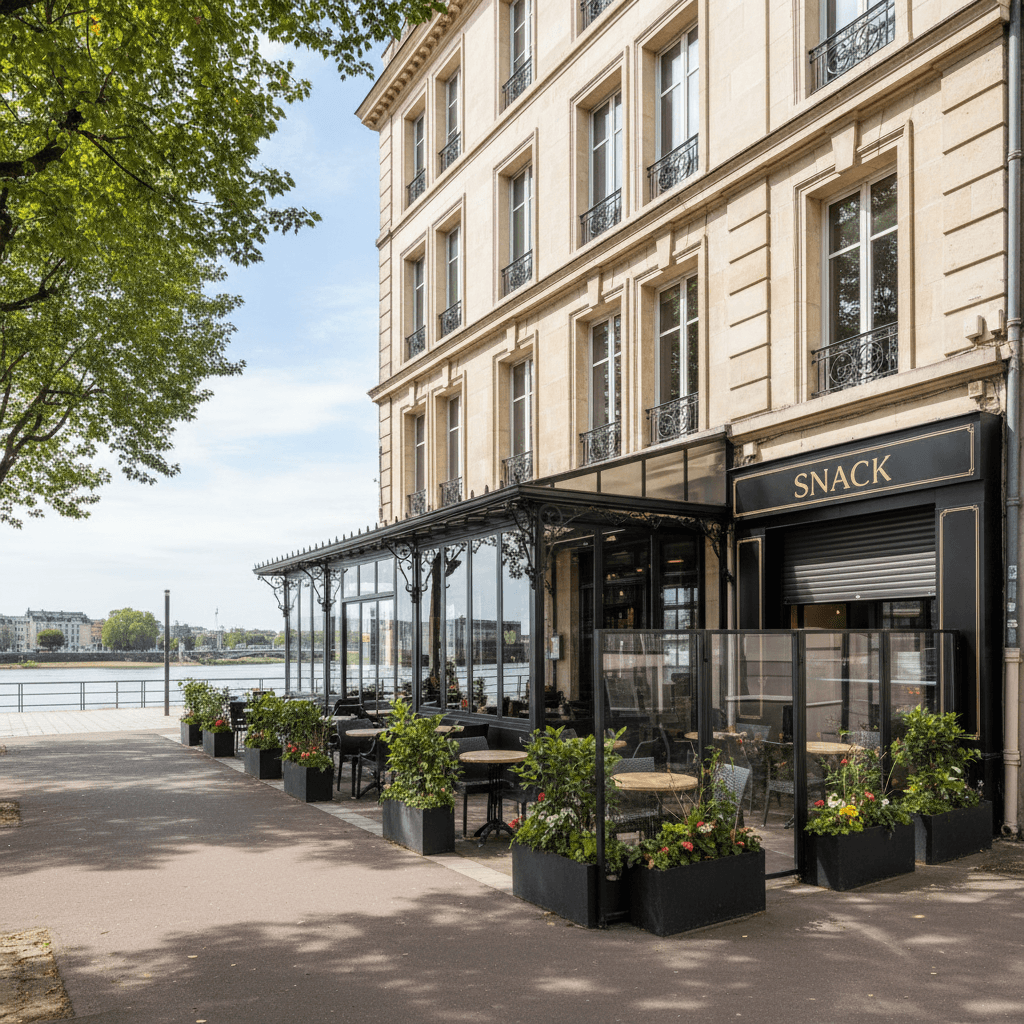 Restaurant 300m² à Nantes : terrasse - licence IV