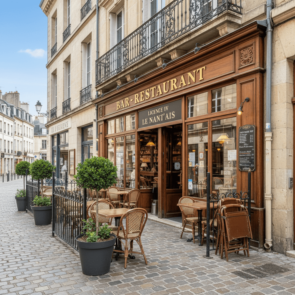 Bar-brasserie 110m² à Nantes : terrasse - licence IV