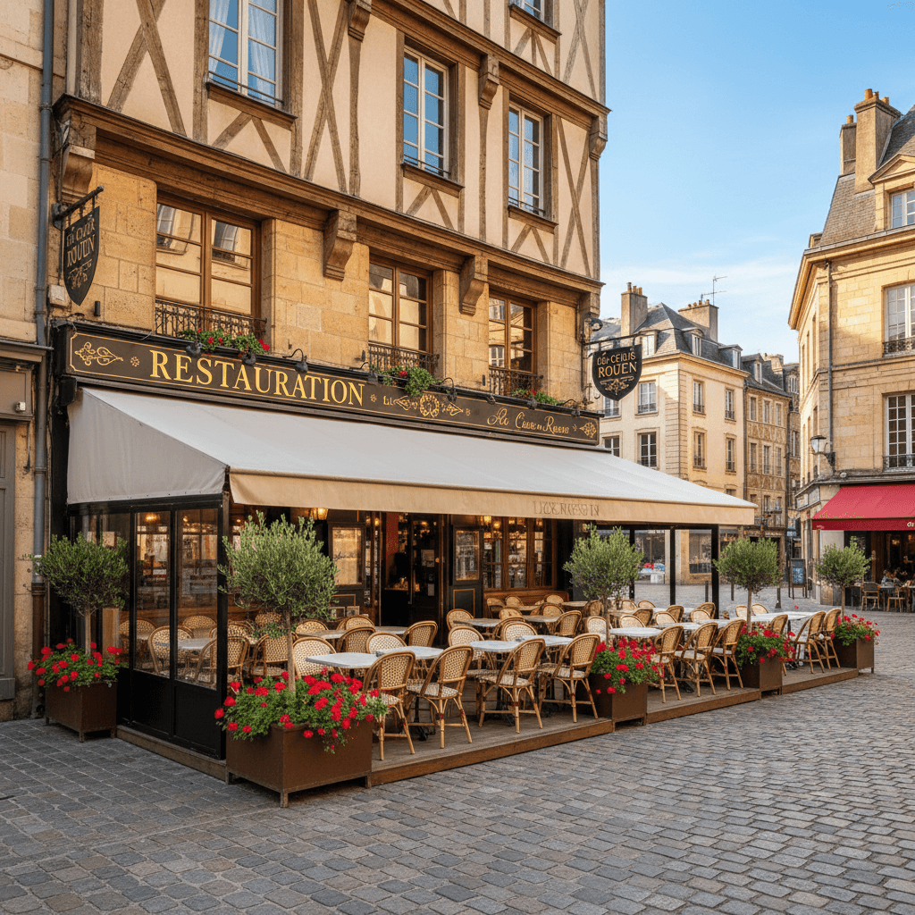 Restaurant à Rouen : terrasse - licence IV
