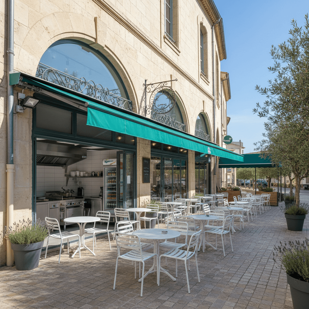Fast-food 20m² à Marseille : terrasse - extraction
