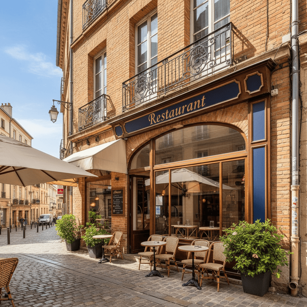 Restaurant 80m² à Toulouse : terrasse - licence IV