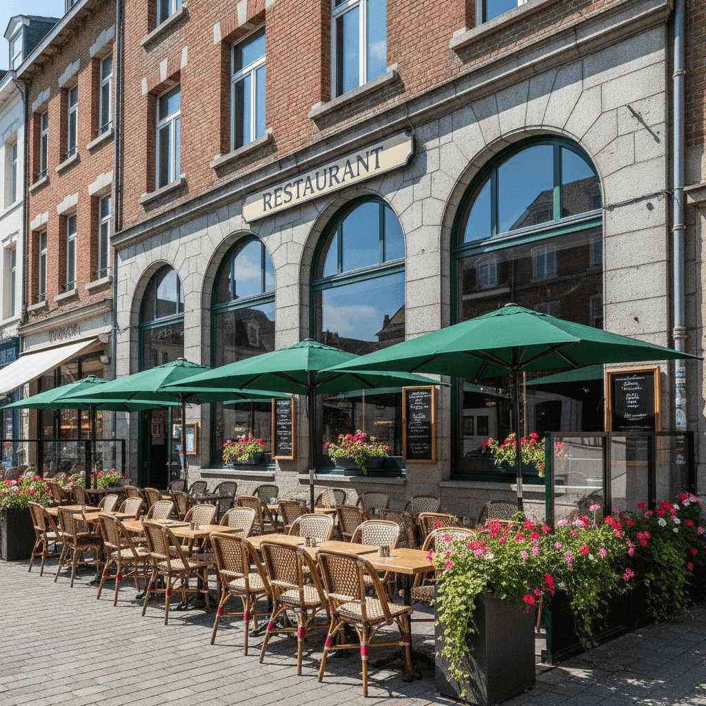 Restaurant 80m² à Lille : terrasse - licence IV