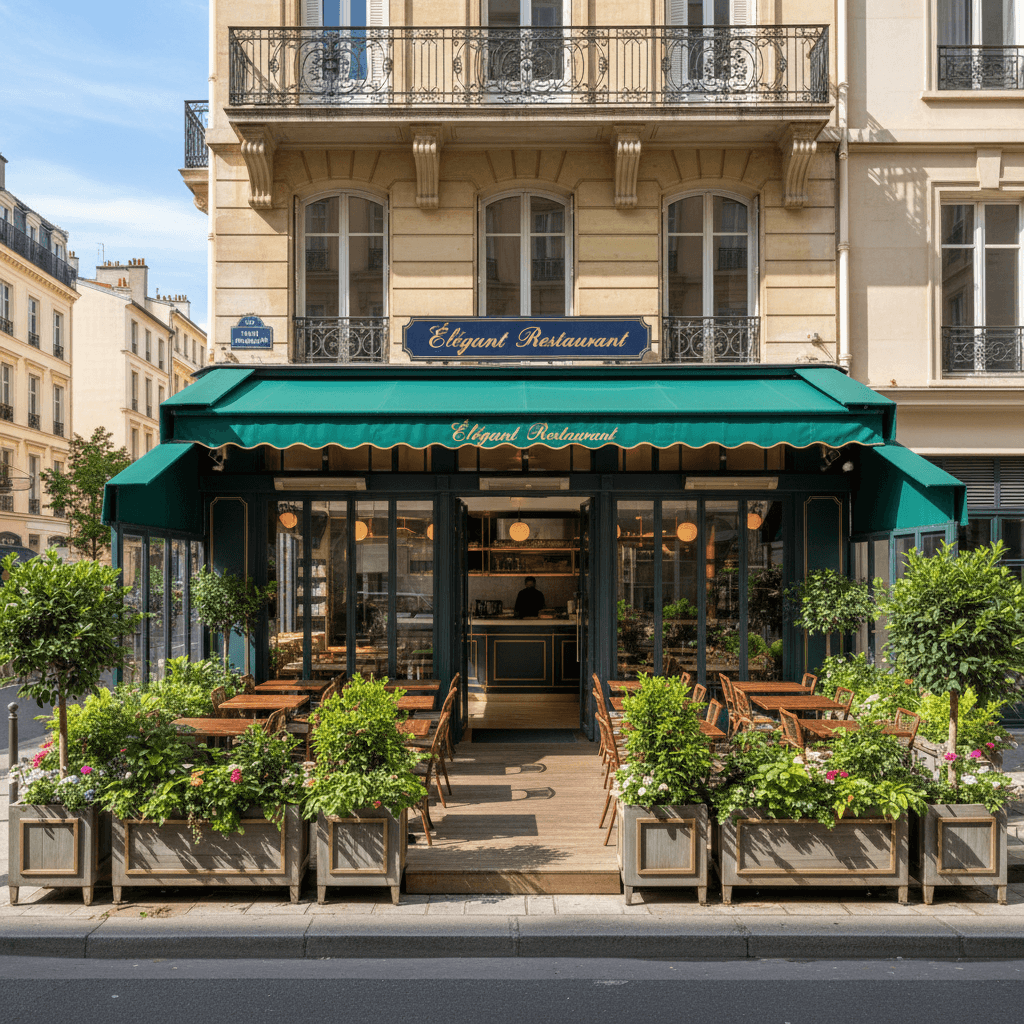 Restaurant 330m² à Lyon : terrasse - extraction
