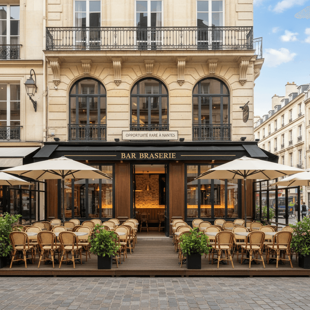 Bar-brasserie 240m² à Nantes : terrasse - licence IV