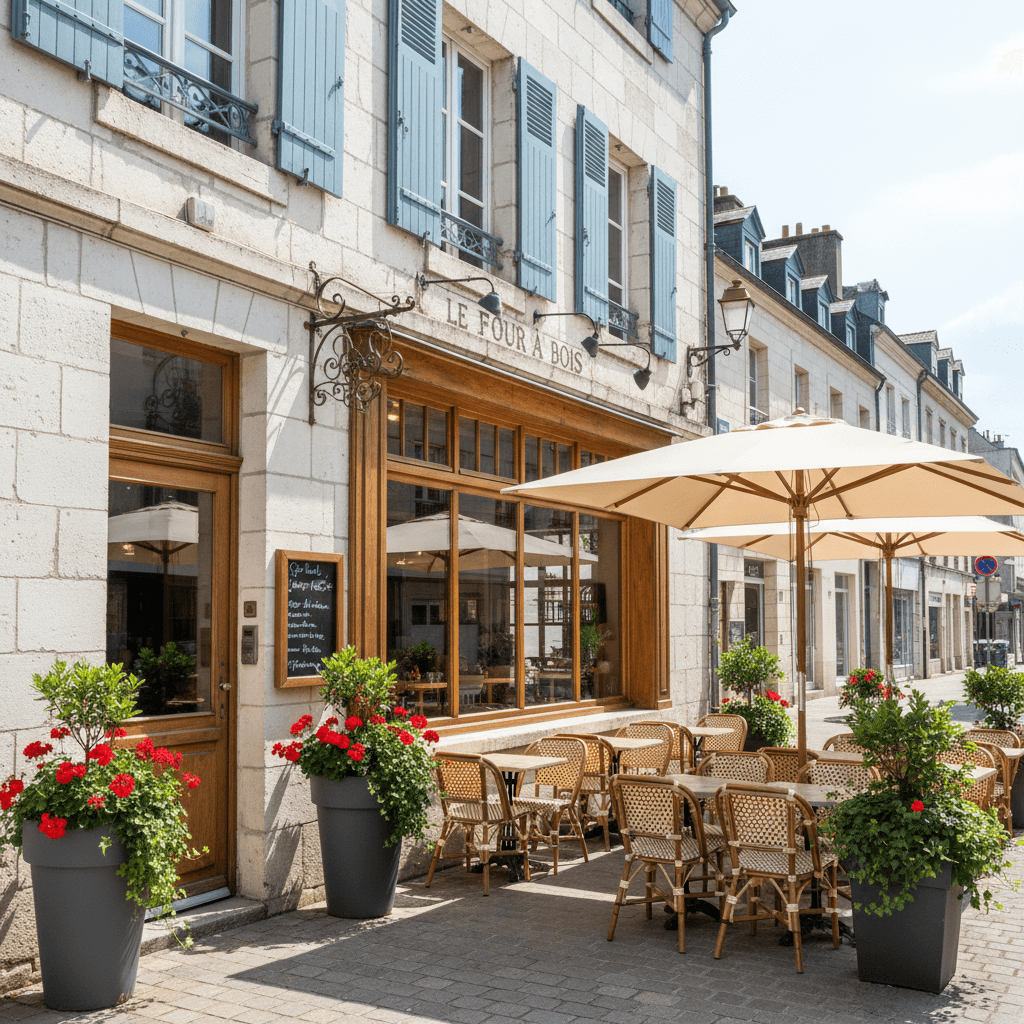 Restaurant 140m² à Angers : terrasse - extraction