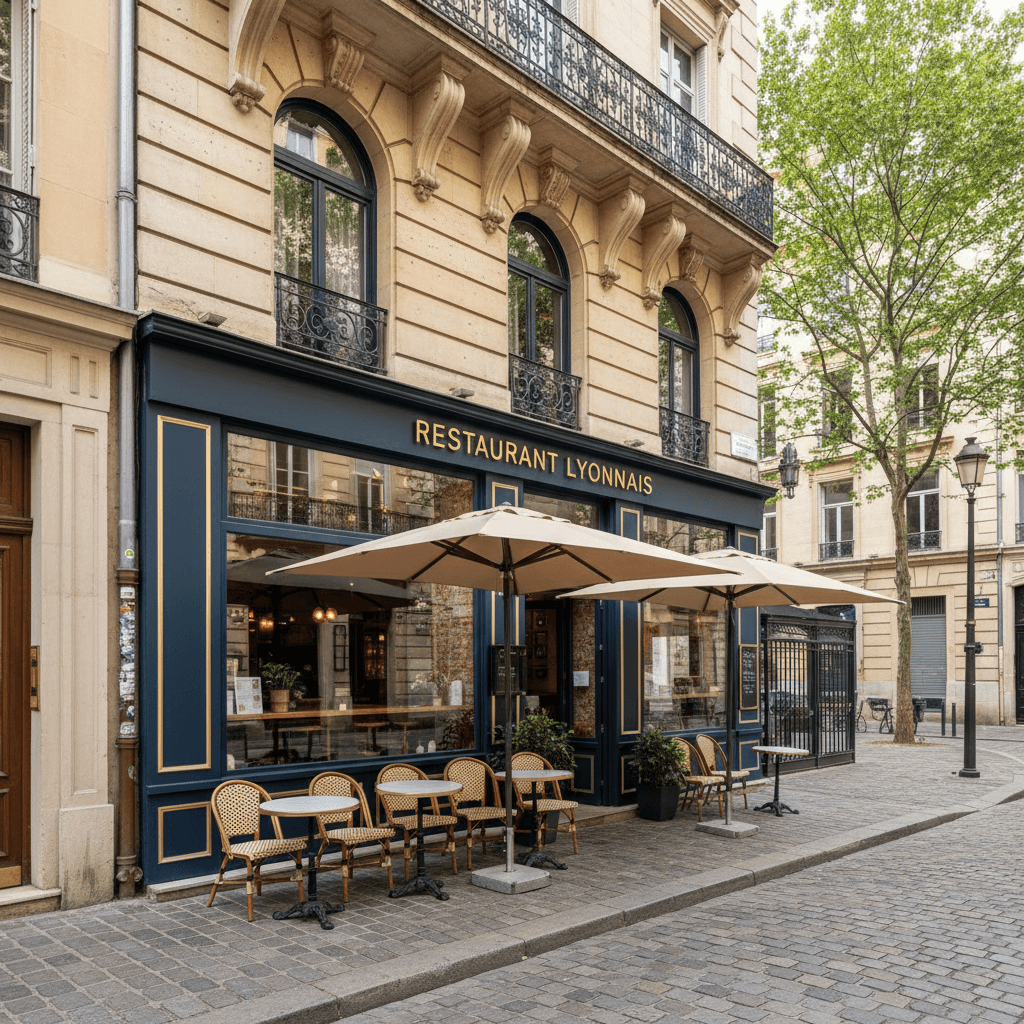 Restaurant 53 couverts à Lyon : extraction - cave/réserve