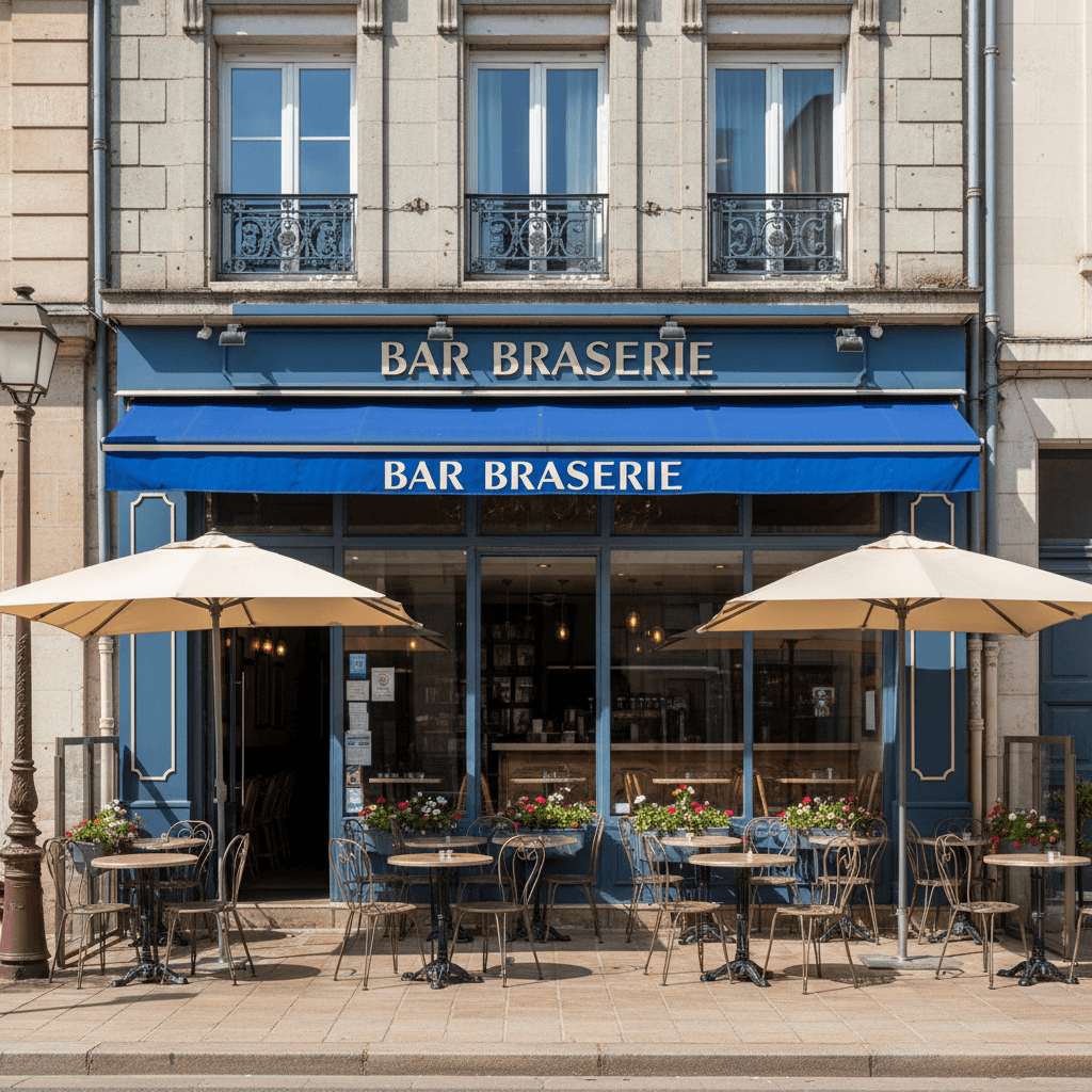 Bar-brasserie 115m² à Elbeuf : terrasse - licence IV