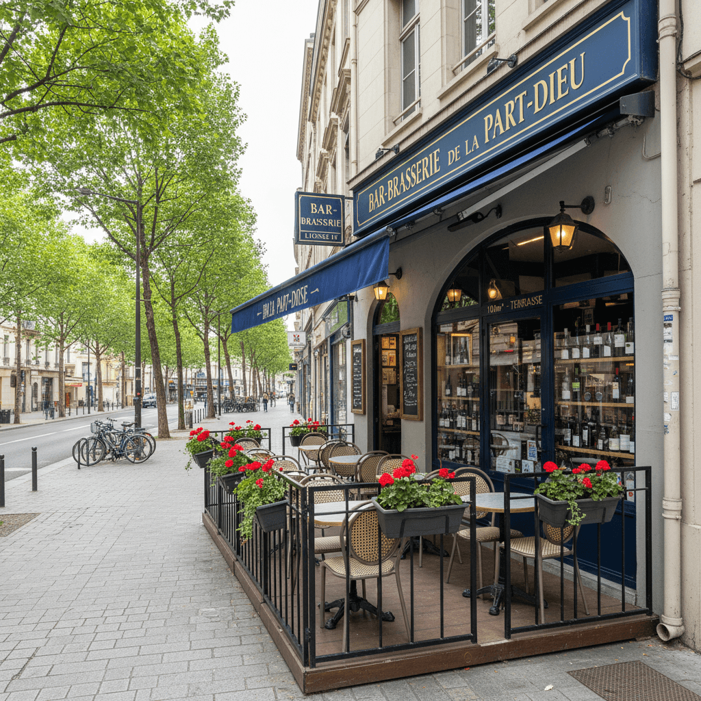 Bar-brasserie 100m² à Lyon : terrasse - licence IV