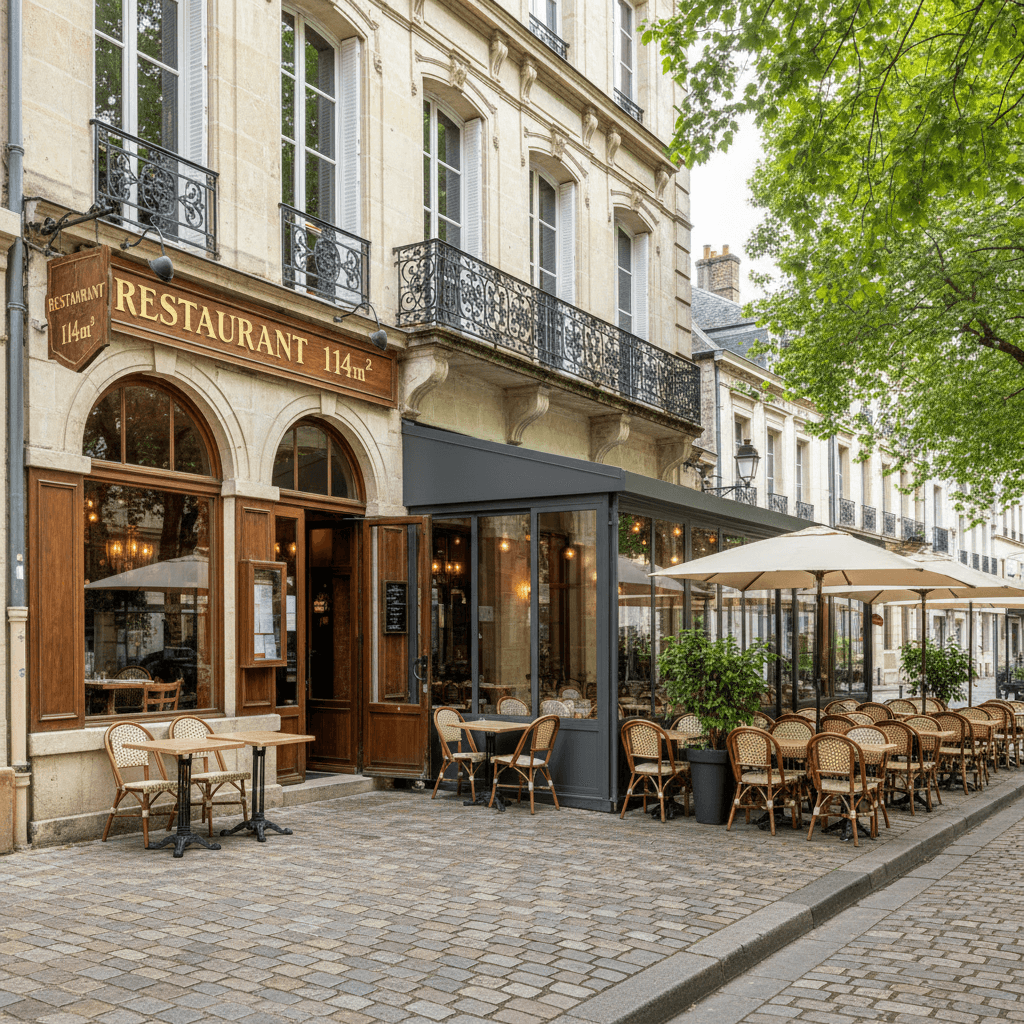 Restaurant 114m² à Laon : terrasse - licence IV