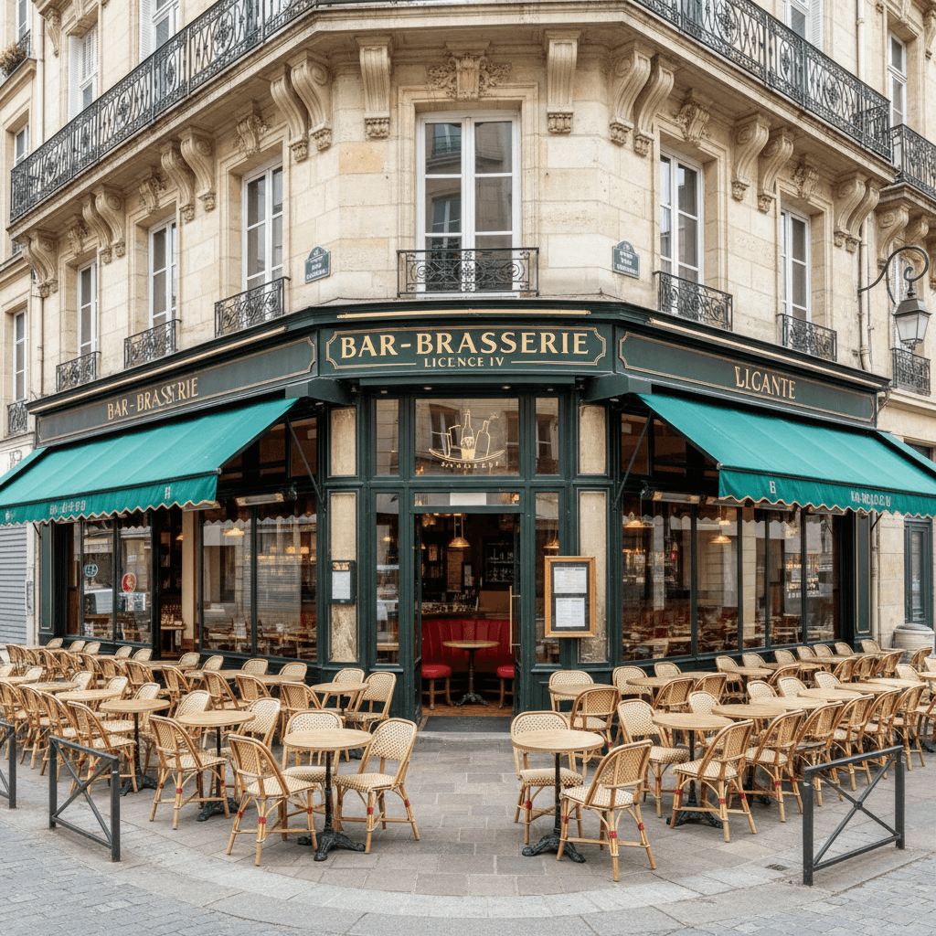 Bar-brasserie 200m² à Nantes : terrasse - licence IV