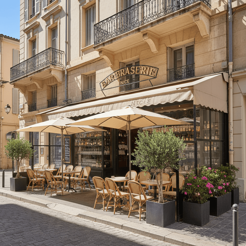 Bar-brasserie 90m² à Nice : terrasse - licence IV
