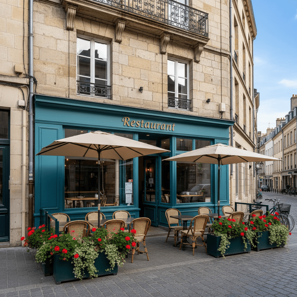 Restaurant 10m² à Nantes : terrasse - extraction