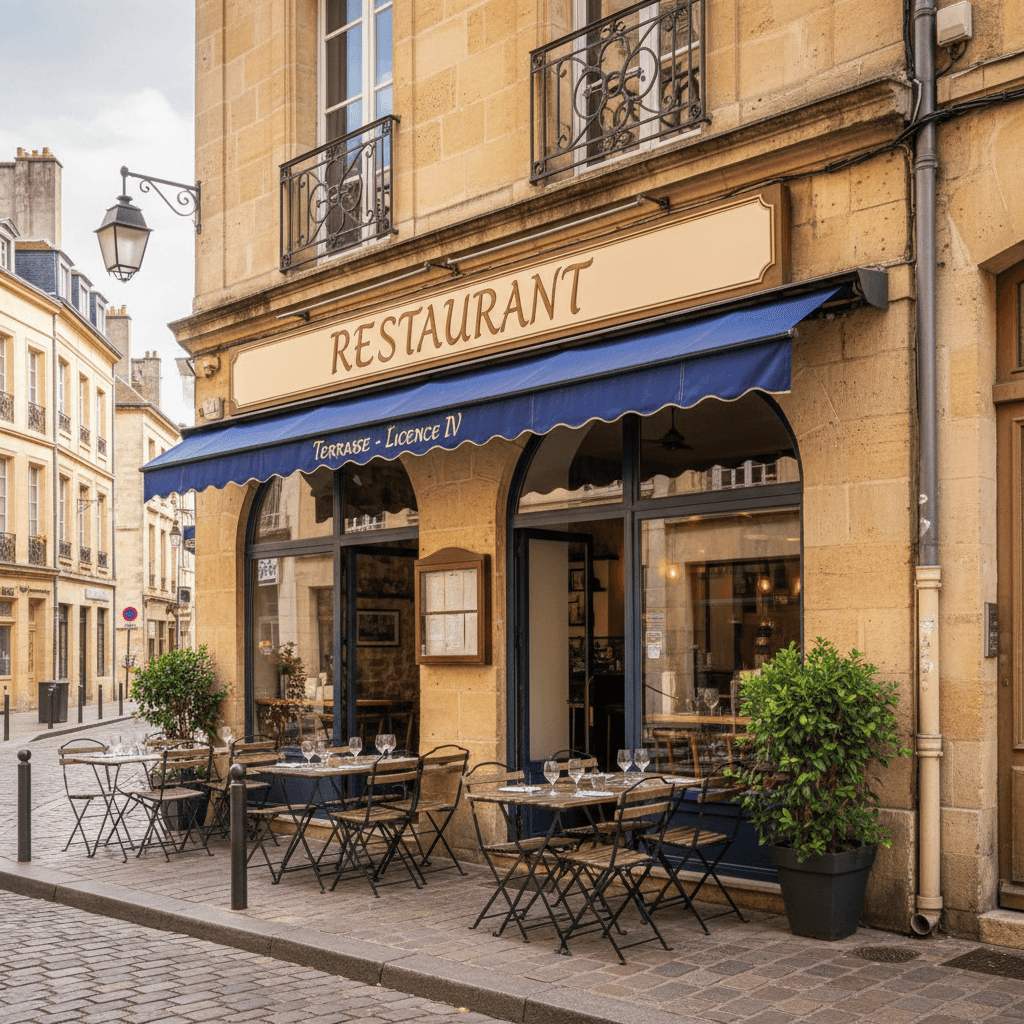 Restaurant 120m² à Bordeaux : terrasse - licence IV