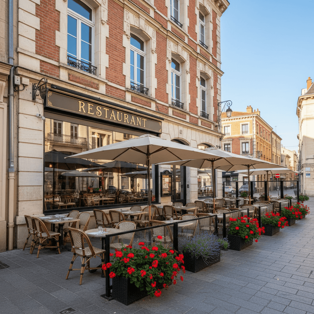 Restaurant 173m² à Toulouse : terrasse - extraction
