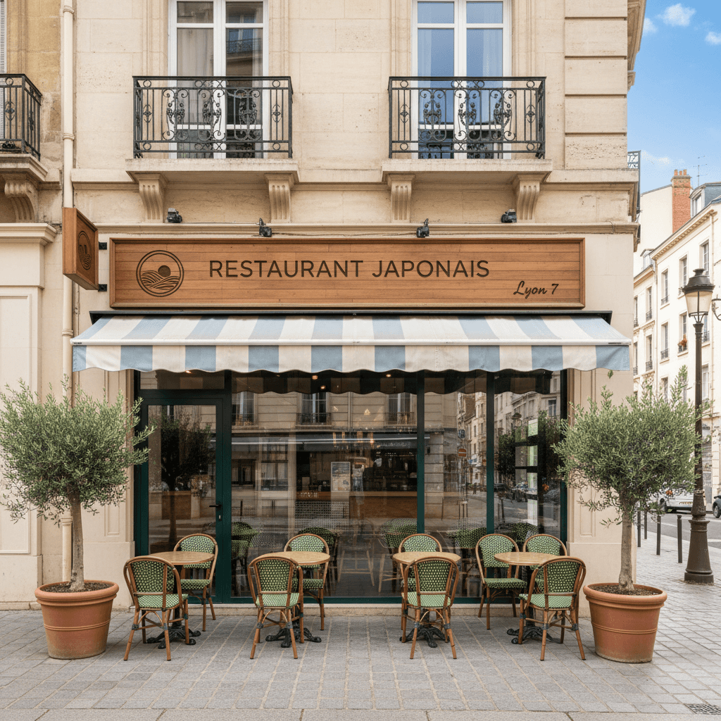 Fast-food 45m² à Lyon : terrasse - extraction