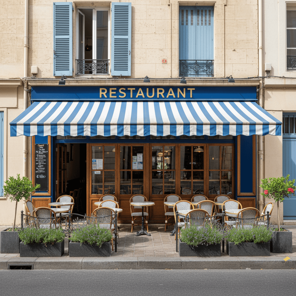 Restaurant à Marseille : terrasse - cuisine équipée