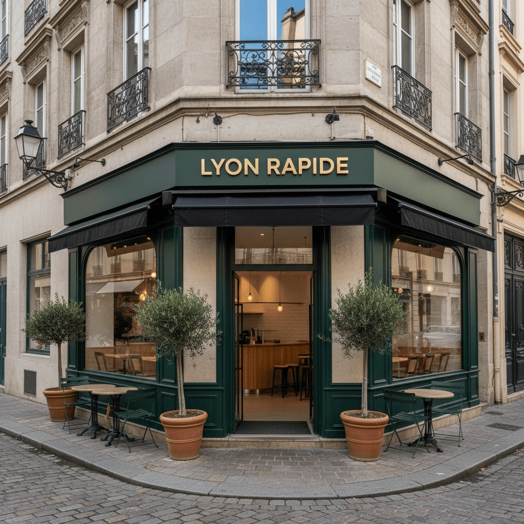 Fast-food 100m² à Lyon : terrasse - extraction