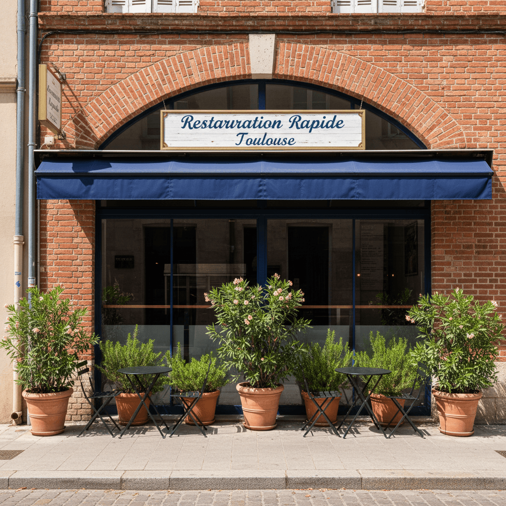 Fast-food 140m² à Toulouse : terrasse - extraction