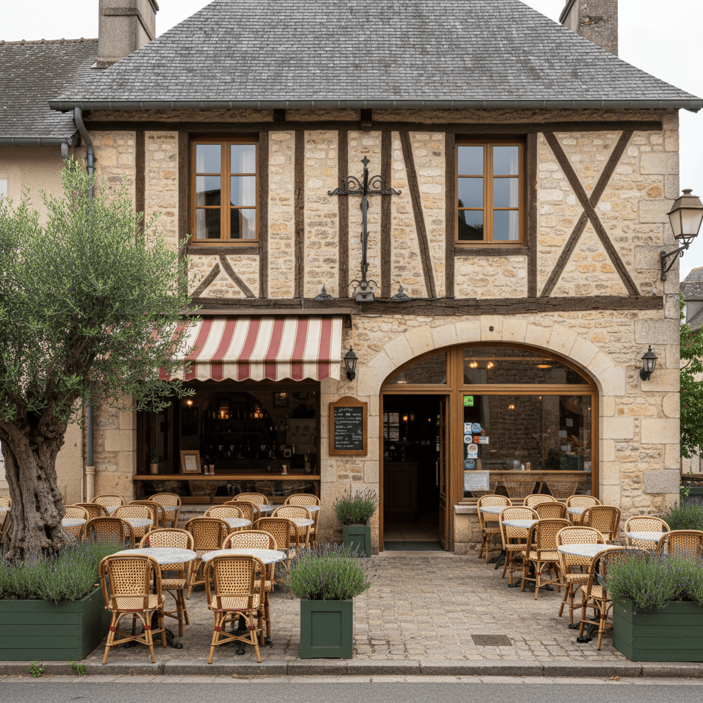 Restaurant 100m² à Auriac-Du-Périgord : terrasse - licence IV