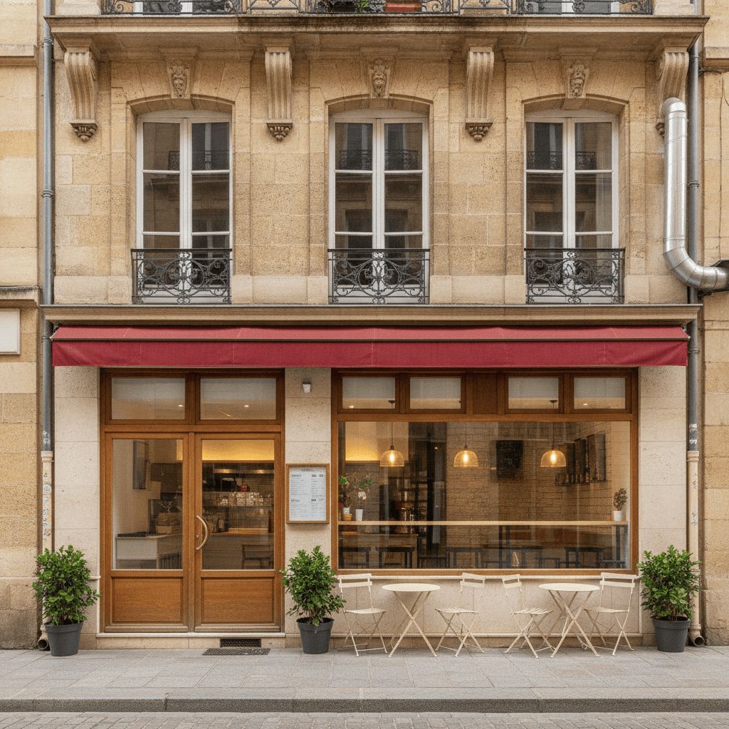 Fast-food 80m² à Bordeaux : terrasse - extraction