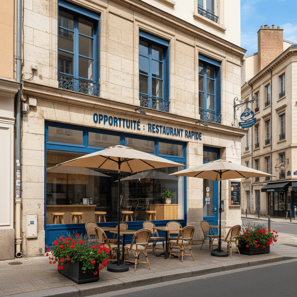 Fast-food à Lyon : terrasse - licence IV