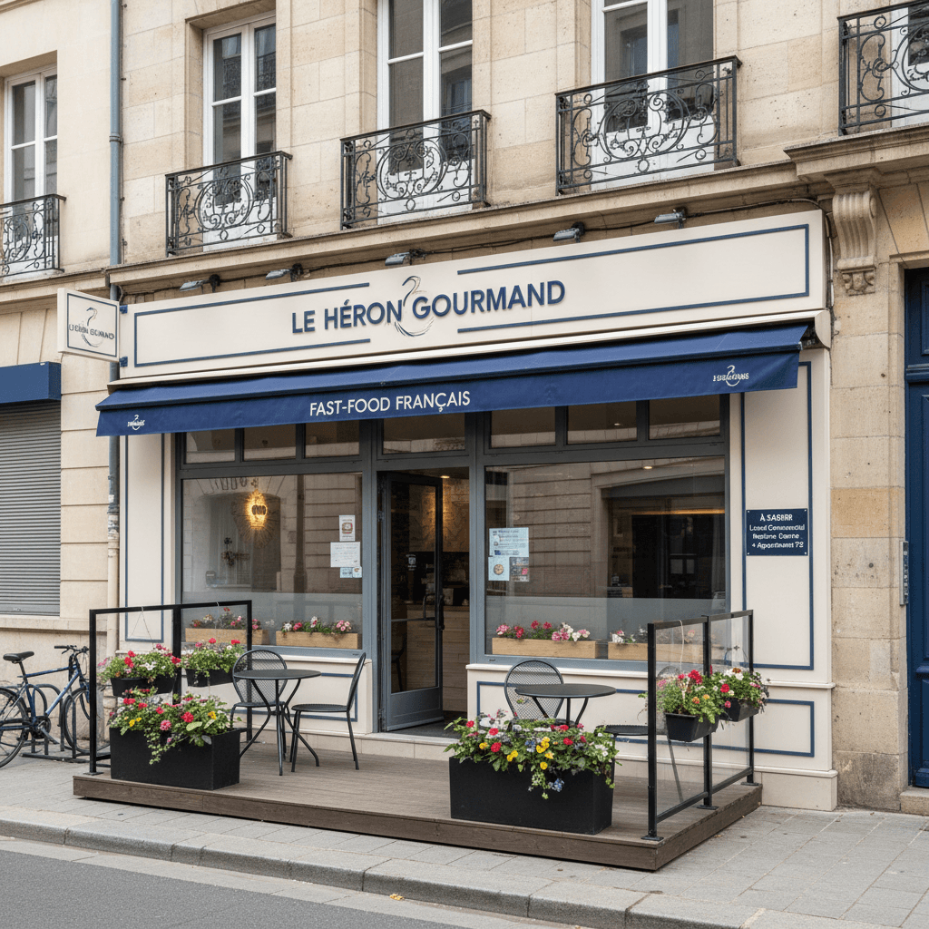 Fast-food 94m² à Nantes : terrasse - licence IV