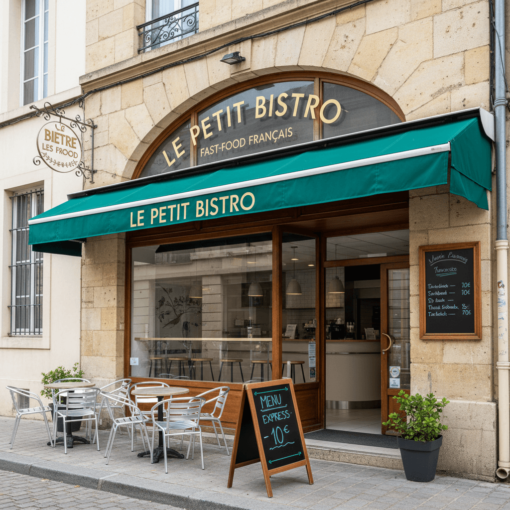Fast-food 5m² à Bordeaux : terrasse - extraction