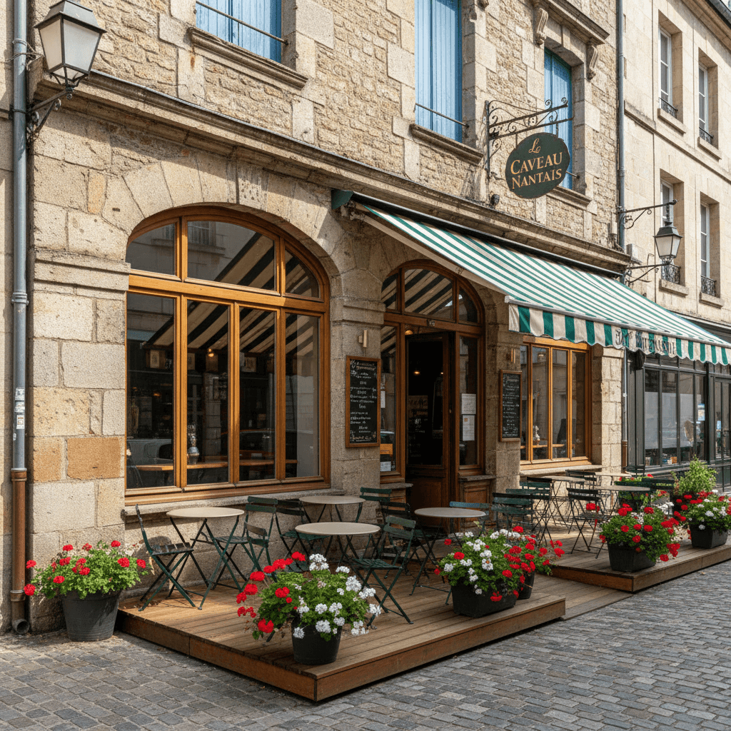 Bar-brasserie 75m² à Nantes : terrasse - cuisine équipée