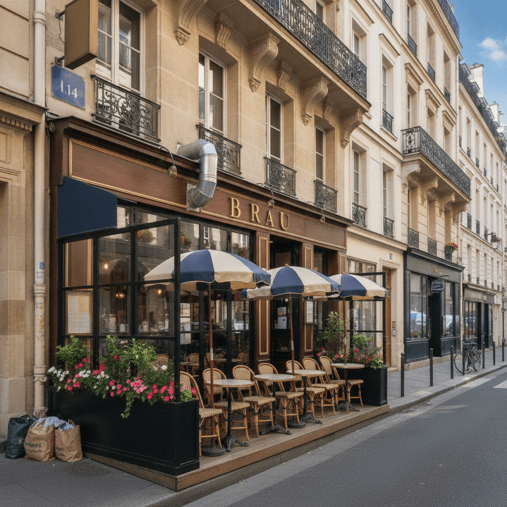 Restaurant 60 couverts à Paris : terrasse - extraction