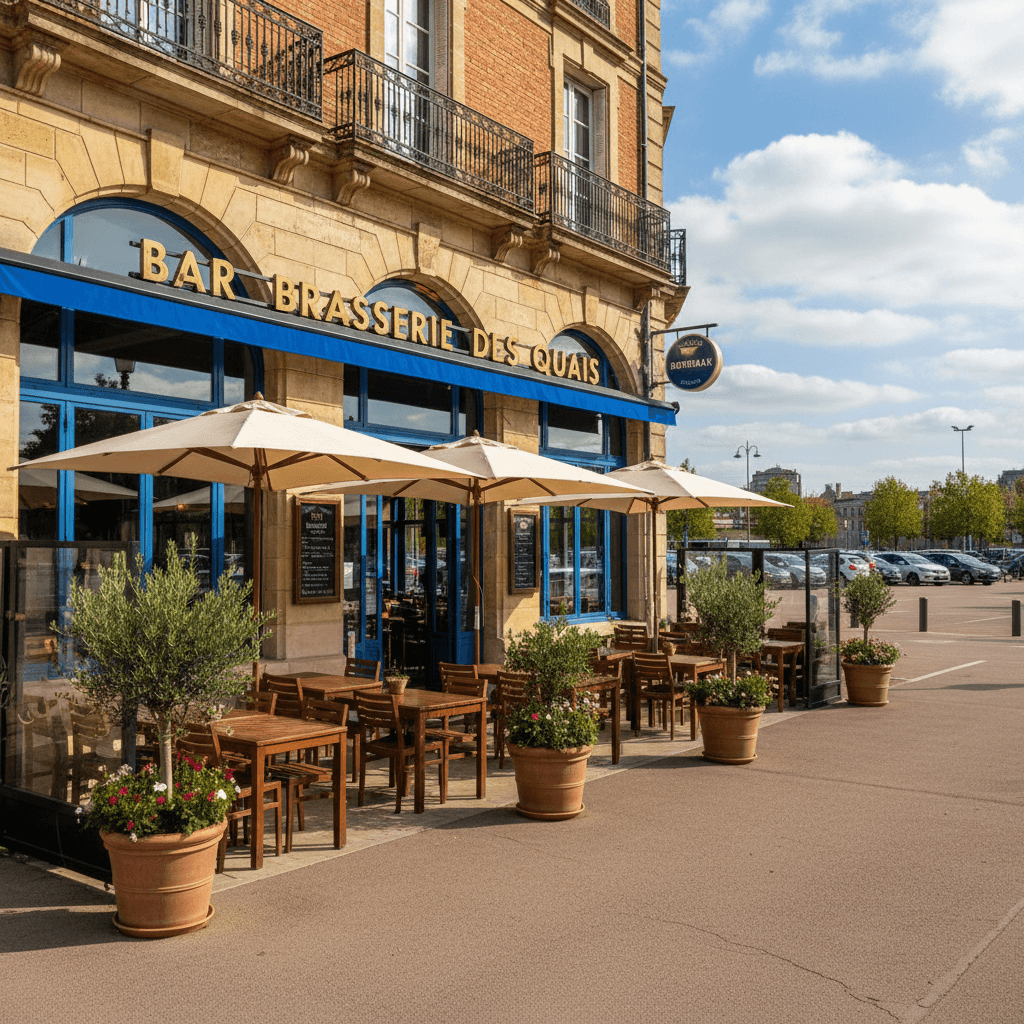 Bar-brasserie 200m² à Bordeaux : terrasse - licence IV