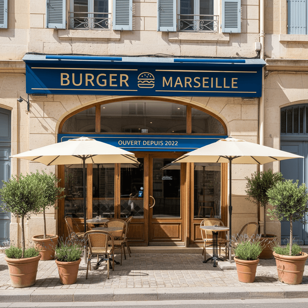 Fast-food 90m² à Marseille : terrasse - licence IV