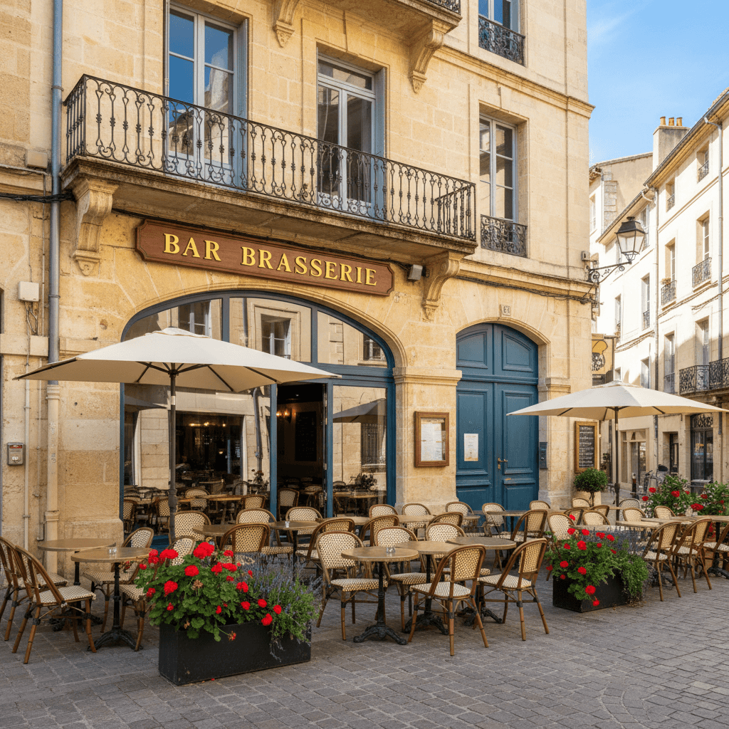 Bar-brasserie 170m² à Montpellier : terrasse - licence IV