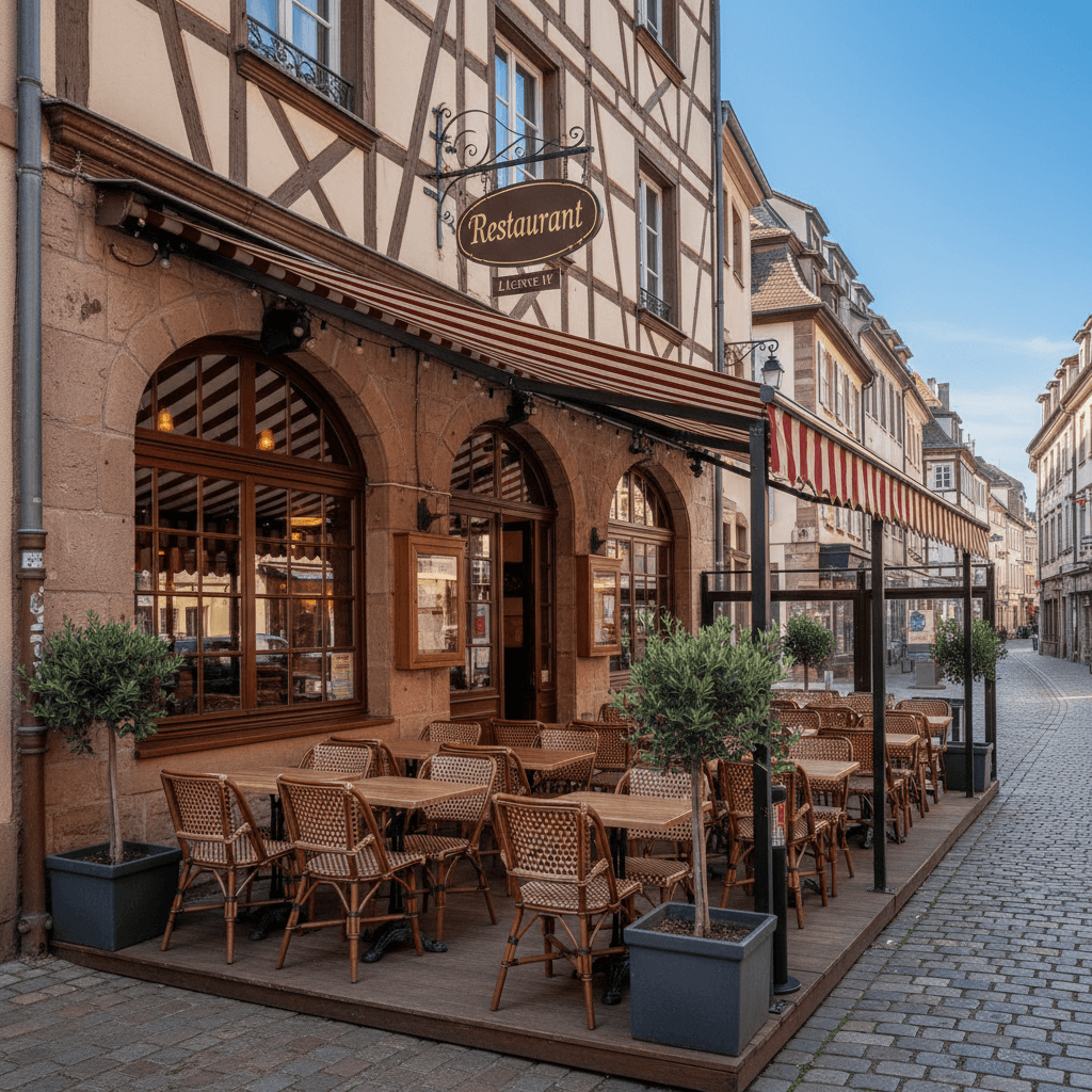Restaurant 150m² à Strasbourg : terrasse - licence IV