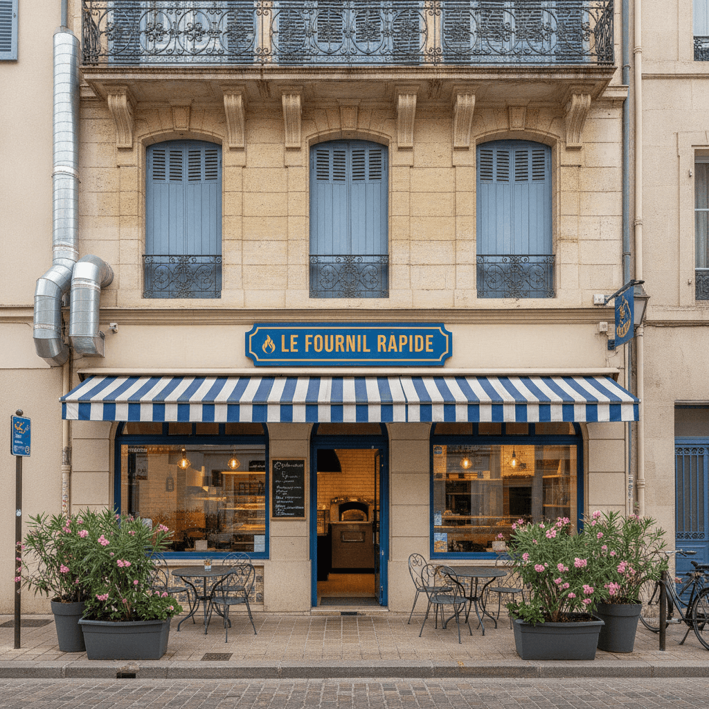 Fast-food à Toulon : terrasse - extraction