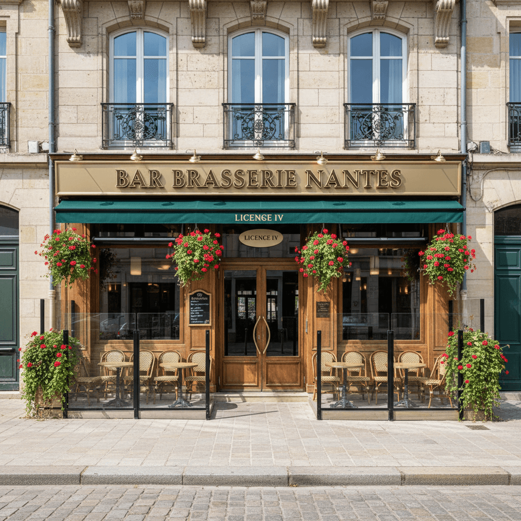 Bar-brasserie 300m² à Nantes : terrasse - licence IV