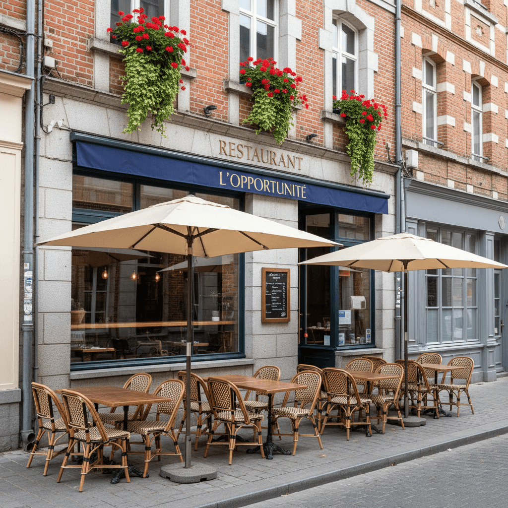 Restaurant 180m² à Lille : terrasse - licence IV