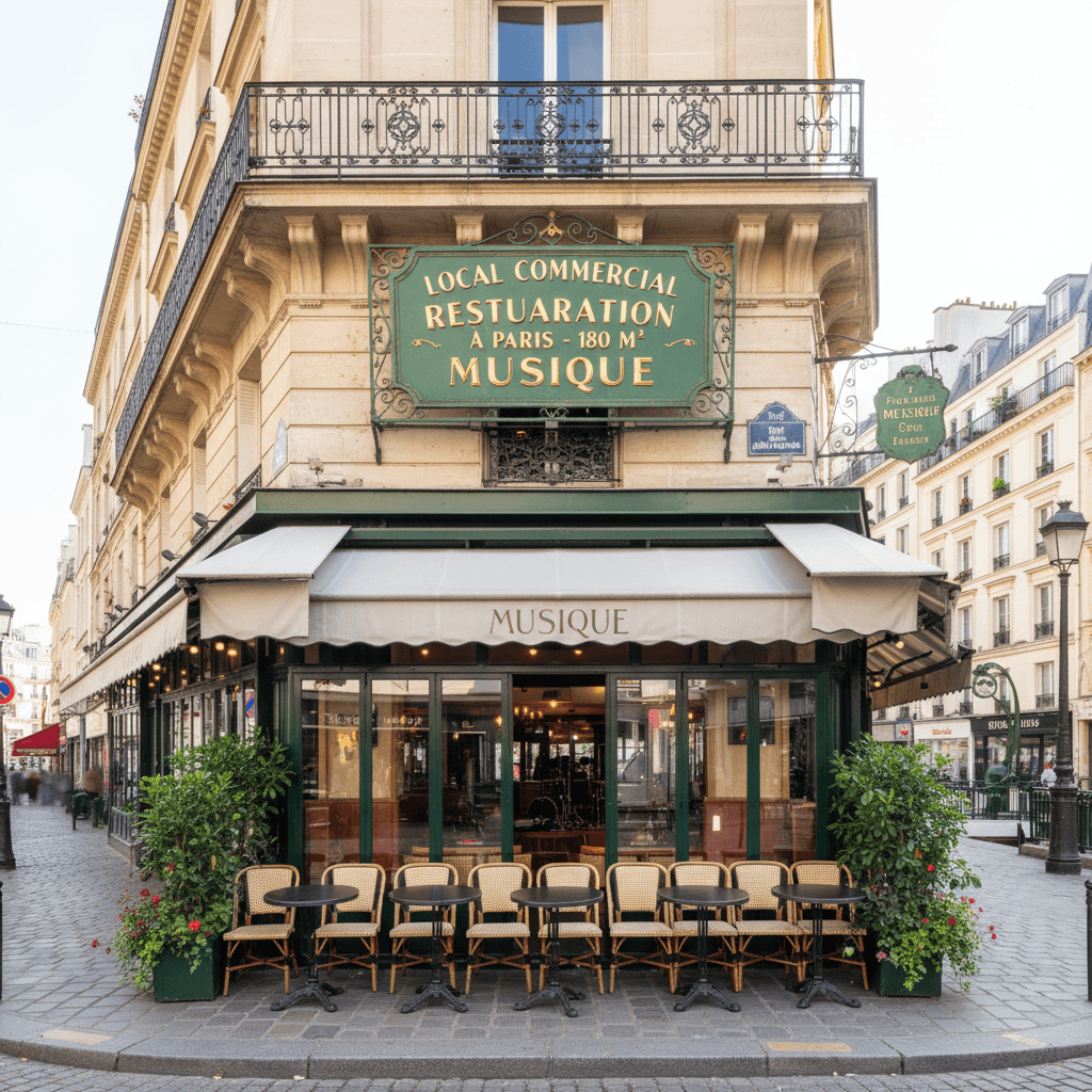 Local Commercial Restauration à Paris - 180 m²