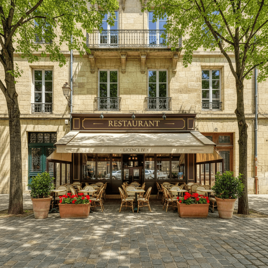Restaurant à Bordeaux : terrasse - licence IV
