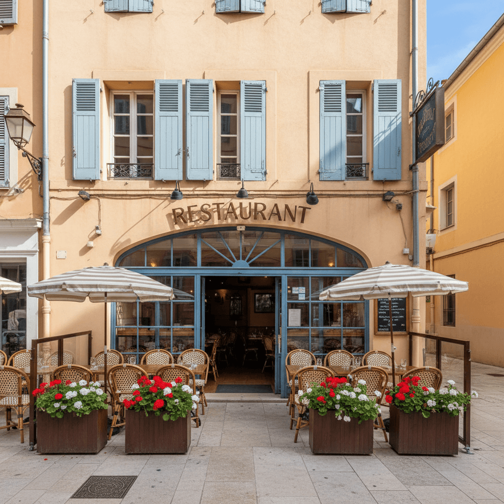 Restaurant 94m² à Nice : terrasse - licence IV