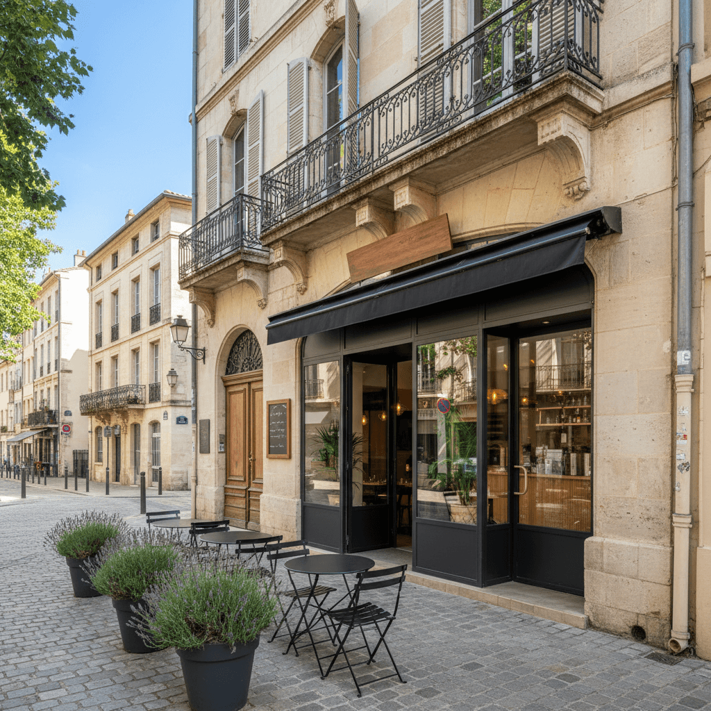Restaurant à Montpellier : terrasse - cuisine équipée