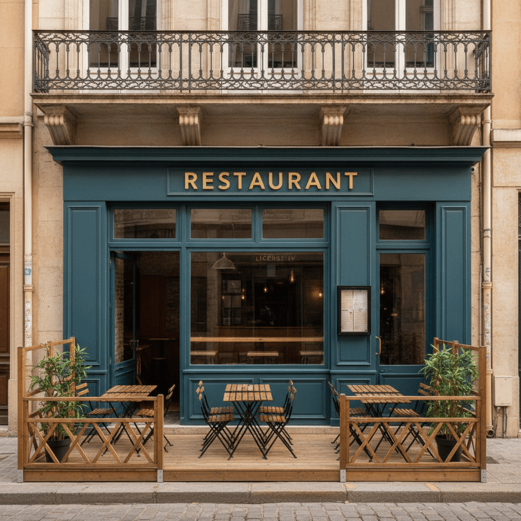 Restaurant 30 couverts à Lyon : terrasse - extraction