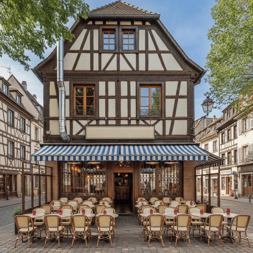 Restaurant 80m² à Strasbourg : terrasse - extraction