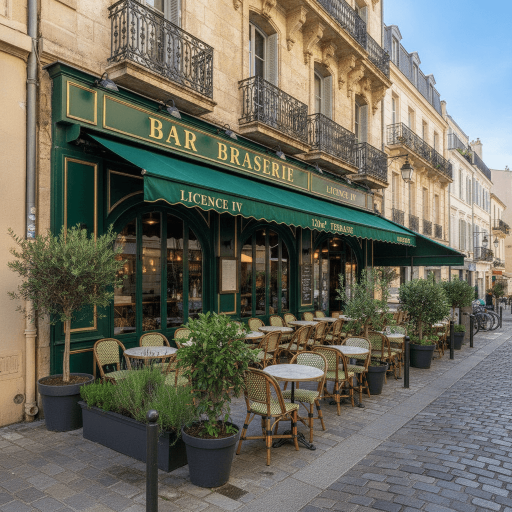 Bar-brasserie 120m² à Marseille : terrasse - licence IV