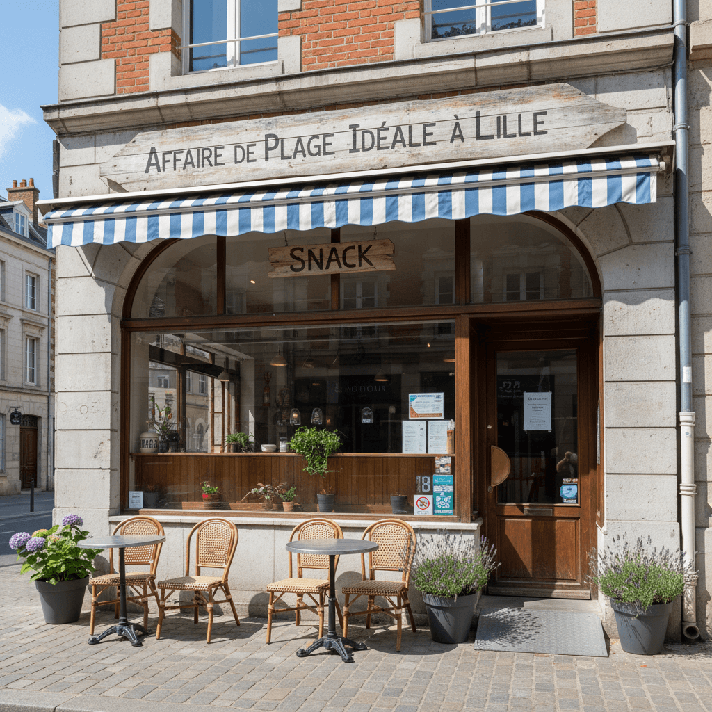 Snack à Lille : terrasse - climatisation
